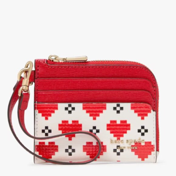 kate spade Handbags - Kate Spade Red and White Heart Wallet